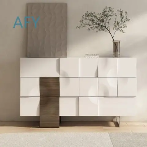 Italian Style Luxury Solid Wood Chest of Drawers for Entryway Hallway Partition Multi Functional Storage Cabinet for Living