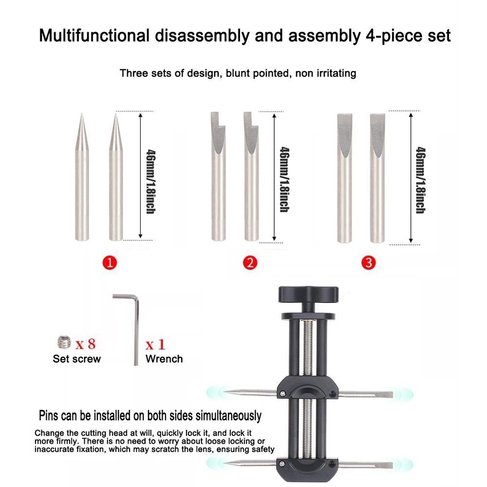Strumento di riparazione dell'obiettivo della fotocamera FOTGA in lega di alluminio Kit di strumenti di riparazione del filtro dell'obiettivo della fotocamera universale accessori per la rimozione della chiave