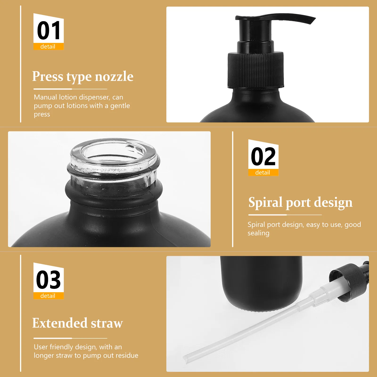 

Набор из 2 многоразовых дозаторов-помп для дома: контейнеры для лосьона и шампуня, пустые флаконы для мыла с нажимным механизмом для ванной комнаты