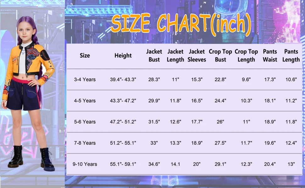 Disfraz de cazadores de demonios k-pop para niño y niña, Zoey Rumi Mira, Cosplay de cantantes pop, trajes de Halloween para mujer con accesorios