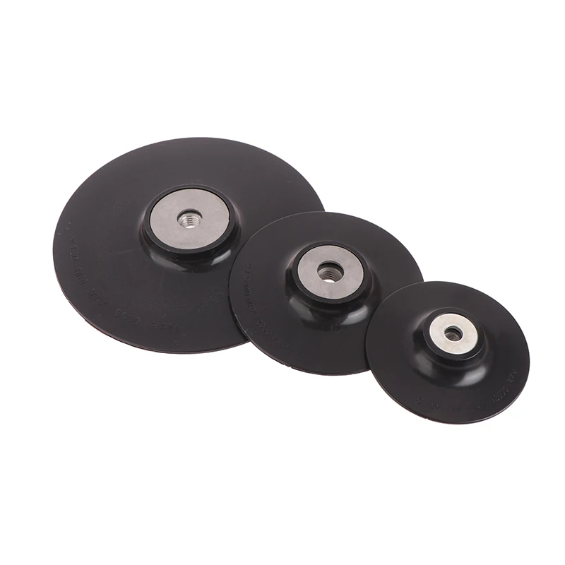 High Quality 4-7'' M10/M14 Thread Backing Pad ABS Plastic Back Pad Round Grinding Discs For Angle Grinder Sanding Sander