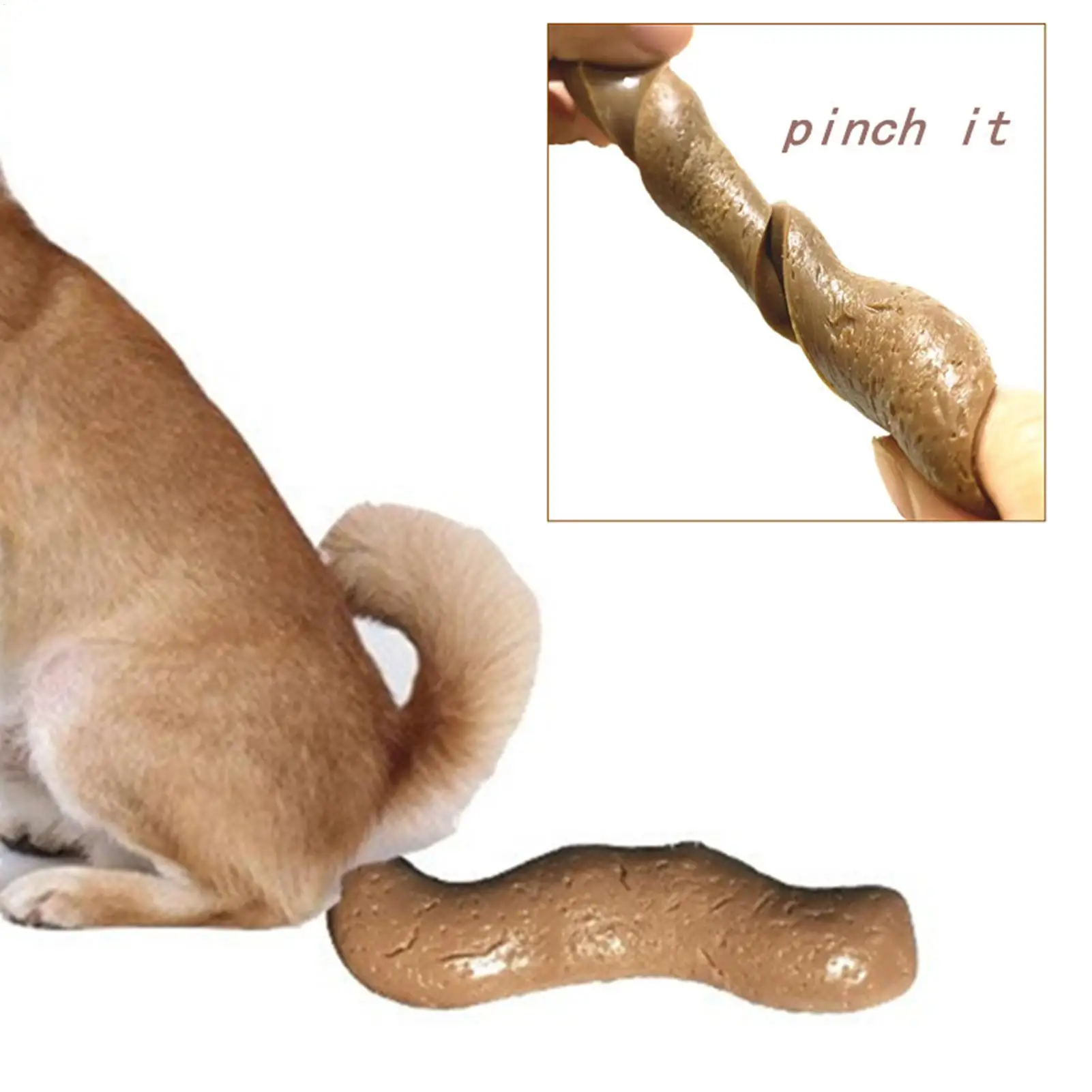 Sensory Fidget Toys 6 Pieces Soft Novelty Gag Gadget Squeeze To Relax Poop-Shaped Toy for Teens Adults Boys Classroom Commuting