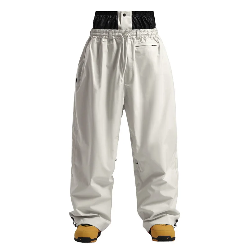Gsou Snow 2025, unisex loszittende cargo-skibroek - waterdichte winddichte snowboardbroek voor heren en dames wintersneeuwuitrusting