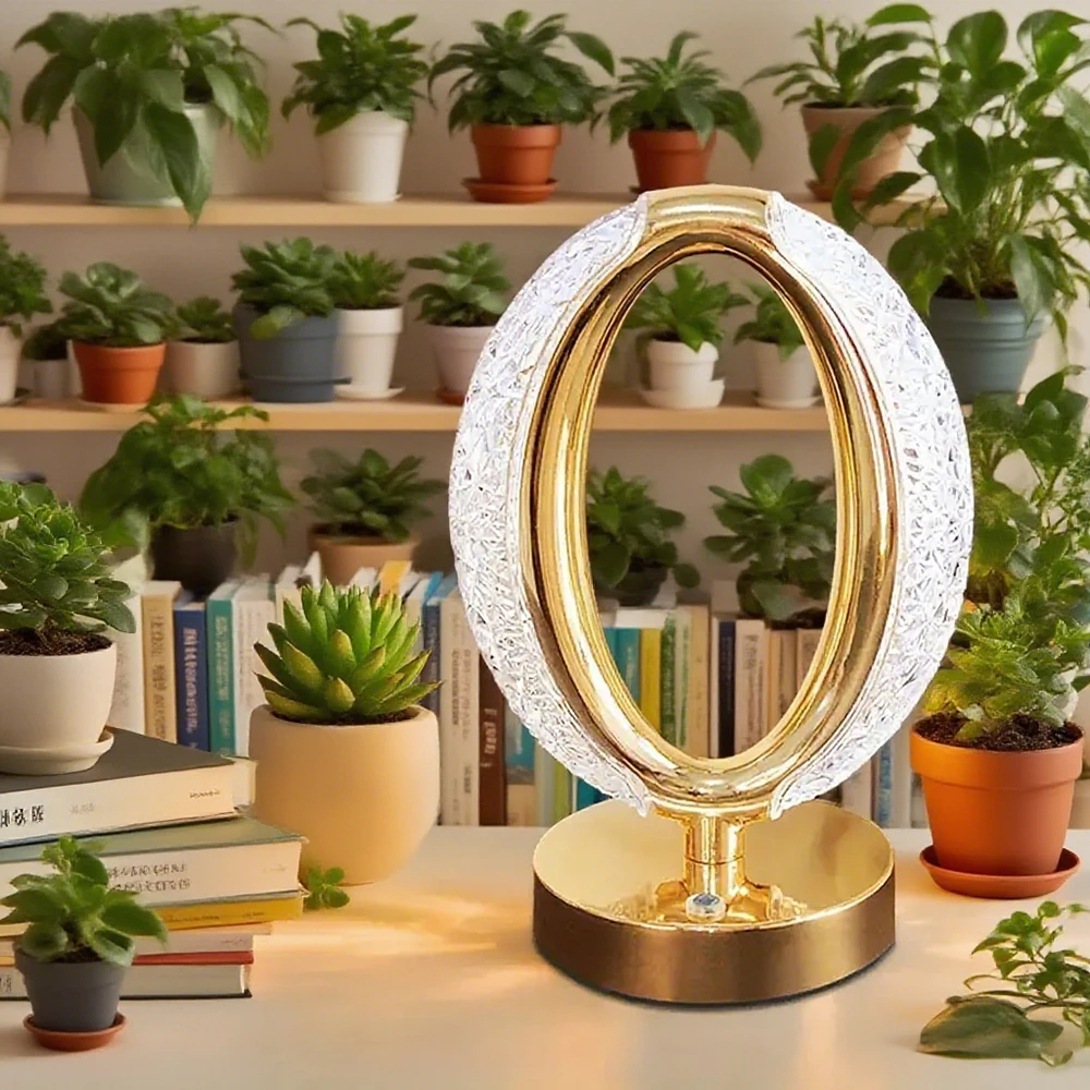 مصباح طاولة LED دافئ وأنيق مع 3 درجات حرارة ألوان و3 سطوع، مدعوم بمنفذ USB، خيار ممتاز للرومانسي