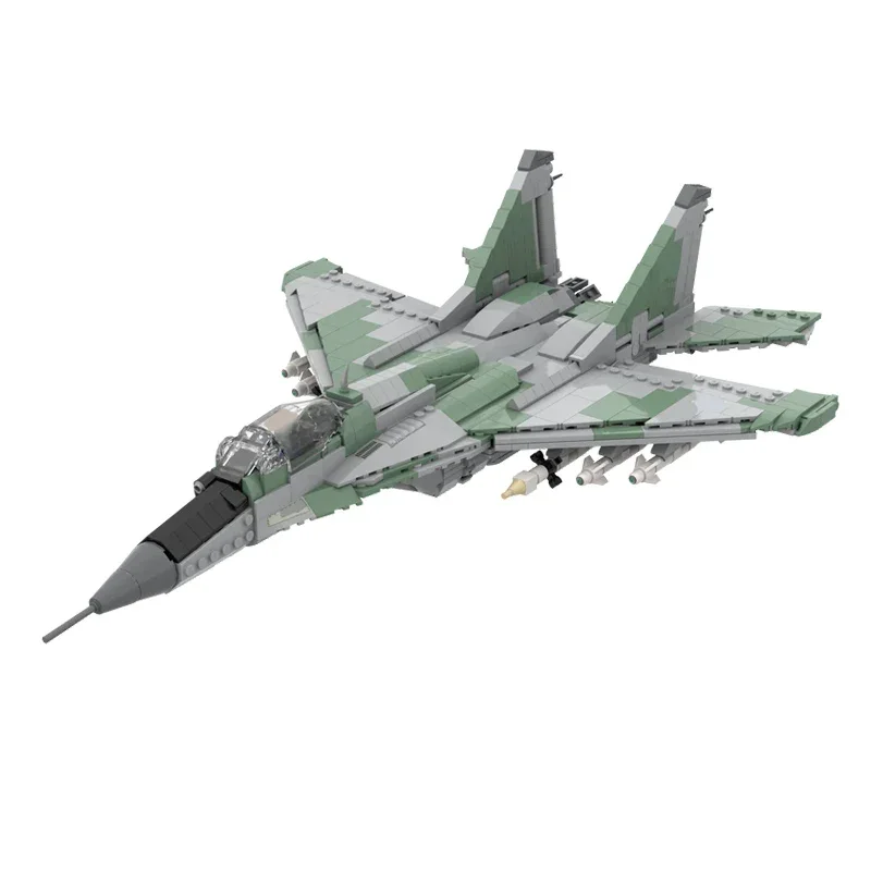 MiG-29 Multirole Fighter Jet Model MOC Building Bricks War Equipment Modular Technology Gifts Holiday Assemble Toys Ideal Gift