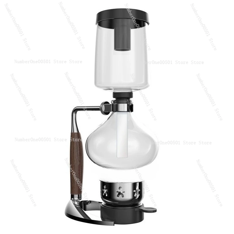 

Syphon Siphon Coffee Maker Glass Stovetop Belgian Vintage Style Pot with Alcohol Burner