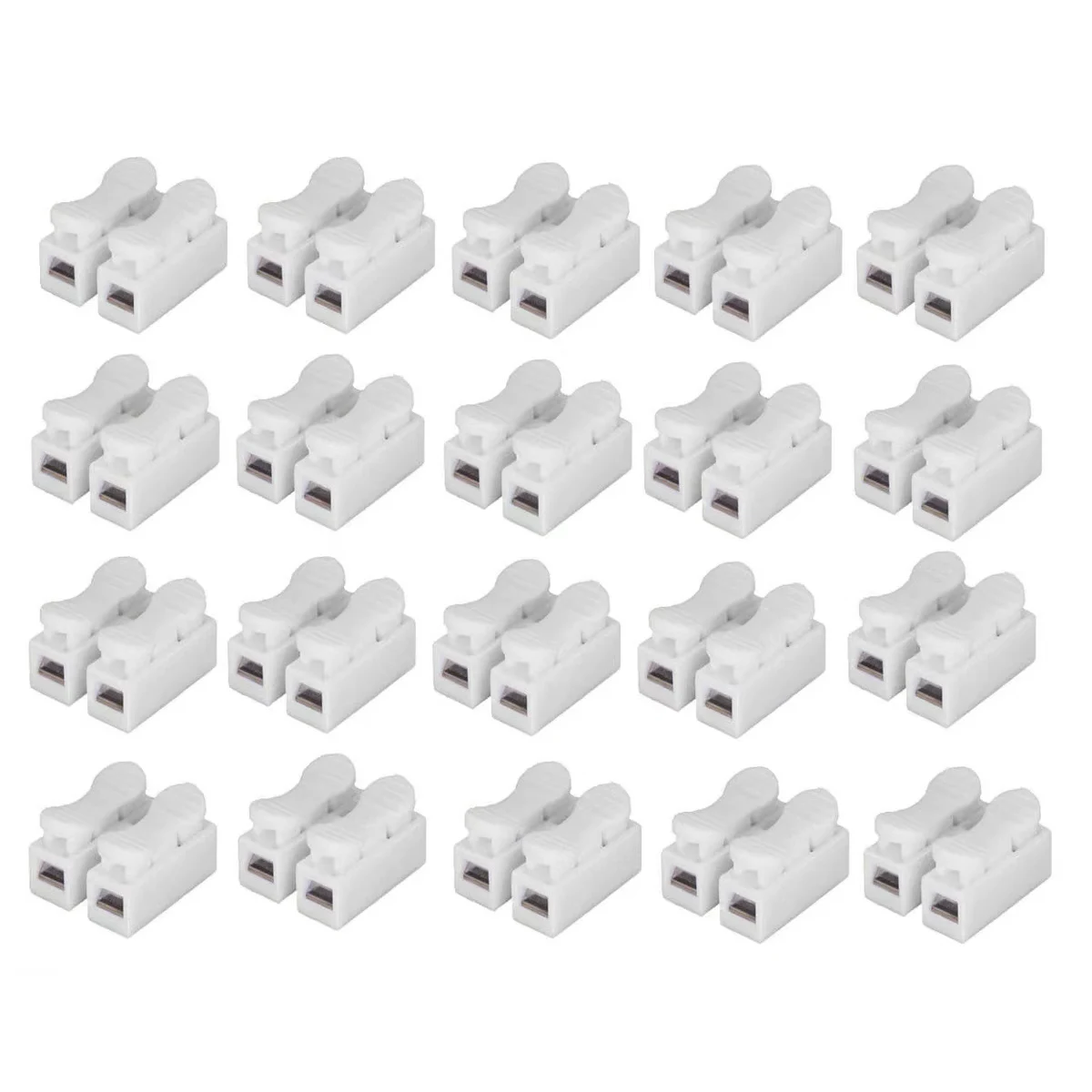 20 قطعة CH2 الربيع سلك موصل سريع مشبك كابلات 2p الكهربائية تجعيد Erminal كتلة 2 طريقة سهلة تناسب لشريط Led