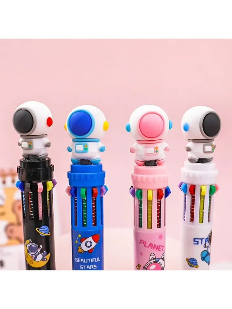 1 pz Cartoon Astronaut penna a sfera scuola forniture per ufficio cancelleria Papelaria Escolar penne multicolori cancelleria Kawaii