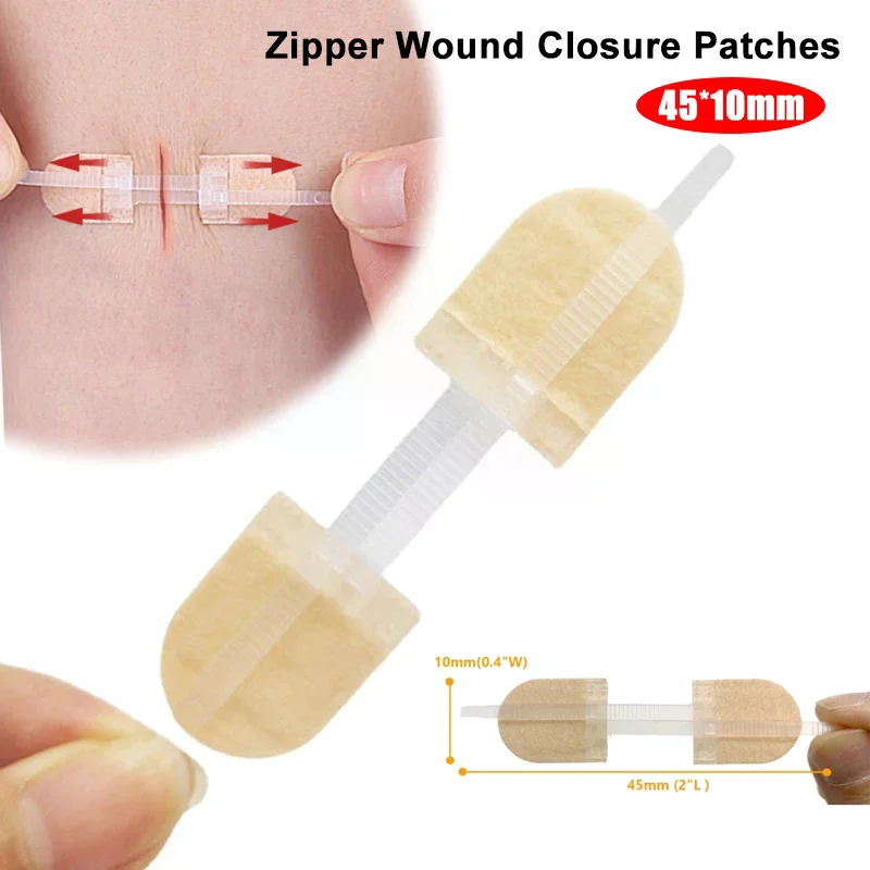 /Kuz/Zipper Wound Closure Patches Breathable Seamless Elastic Zip Sutures Bandages For Wound Care Braces Supports Strap