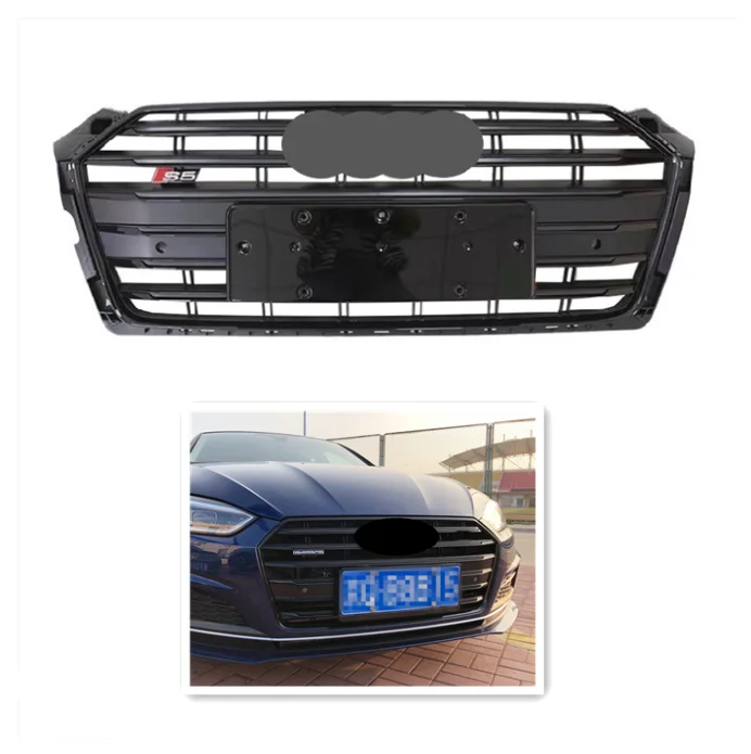 Body Parts S5 Style Front Bumper Grille For Audi A5 B9 2017-2020 Upgrade S5 Radiator Grille