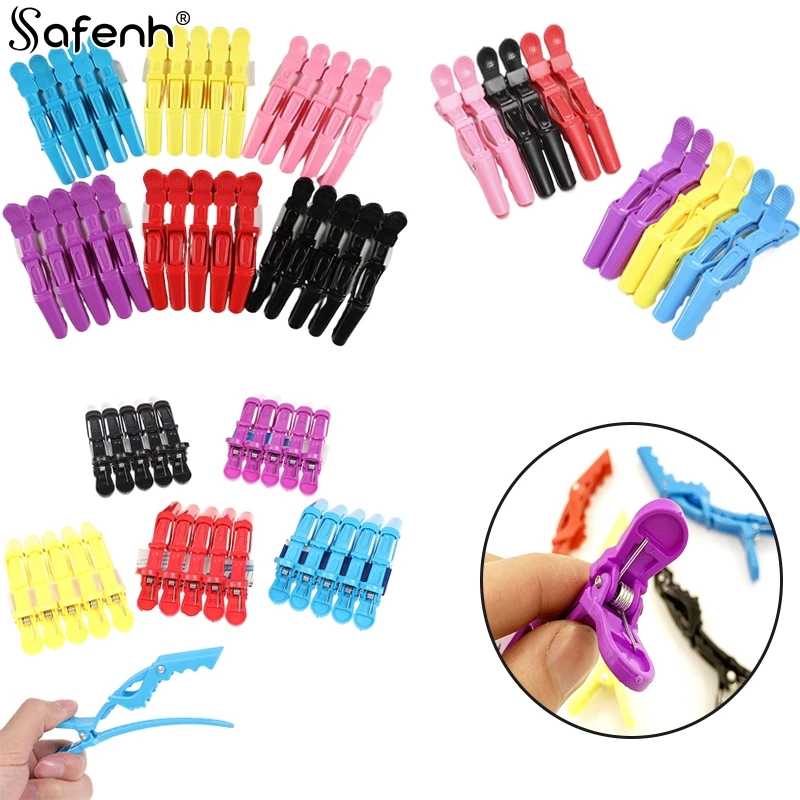 5/6Pcs Professional Matte Sectioning Clips Clamps Hairdressing Salon Hair Grip Crocodile Hairdressing Hair Style Barbers Clips