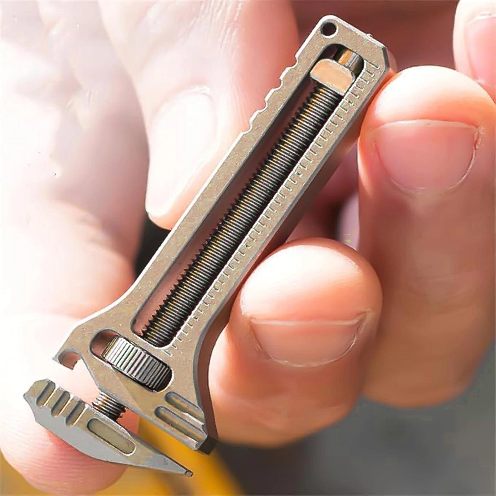 Multi-Functional Bottle Opener Anti-Lost Design Convenient Use Keychain Clip Suitable for Backpacking Hiking
