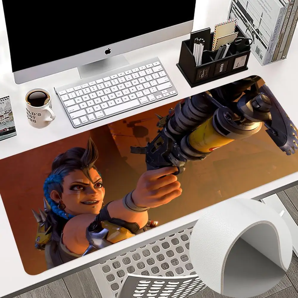 

Junker Queen Junkrat Kiriko Mouse Pad 900x400mm Keyboard PC Desk Pads HD Printing Computer Double Sided Leather 1000x500mm Non-s