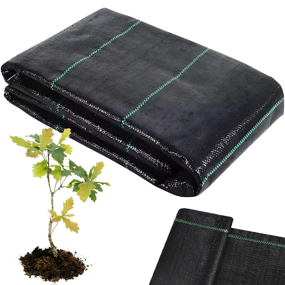 Toile de paillage noire, 1 x 20 m, toile paysagère premium, couverture de sol tissée robuste, excellente respirabilité, contrôle efficacement les mauvaises herbes et est facile à intégrer dans l'aménagement.