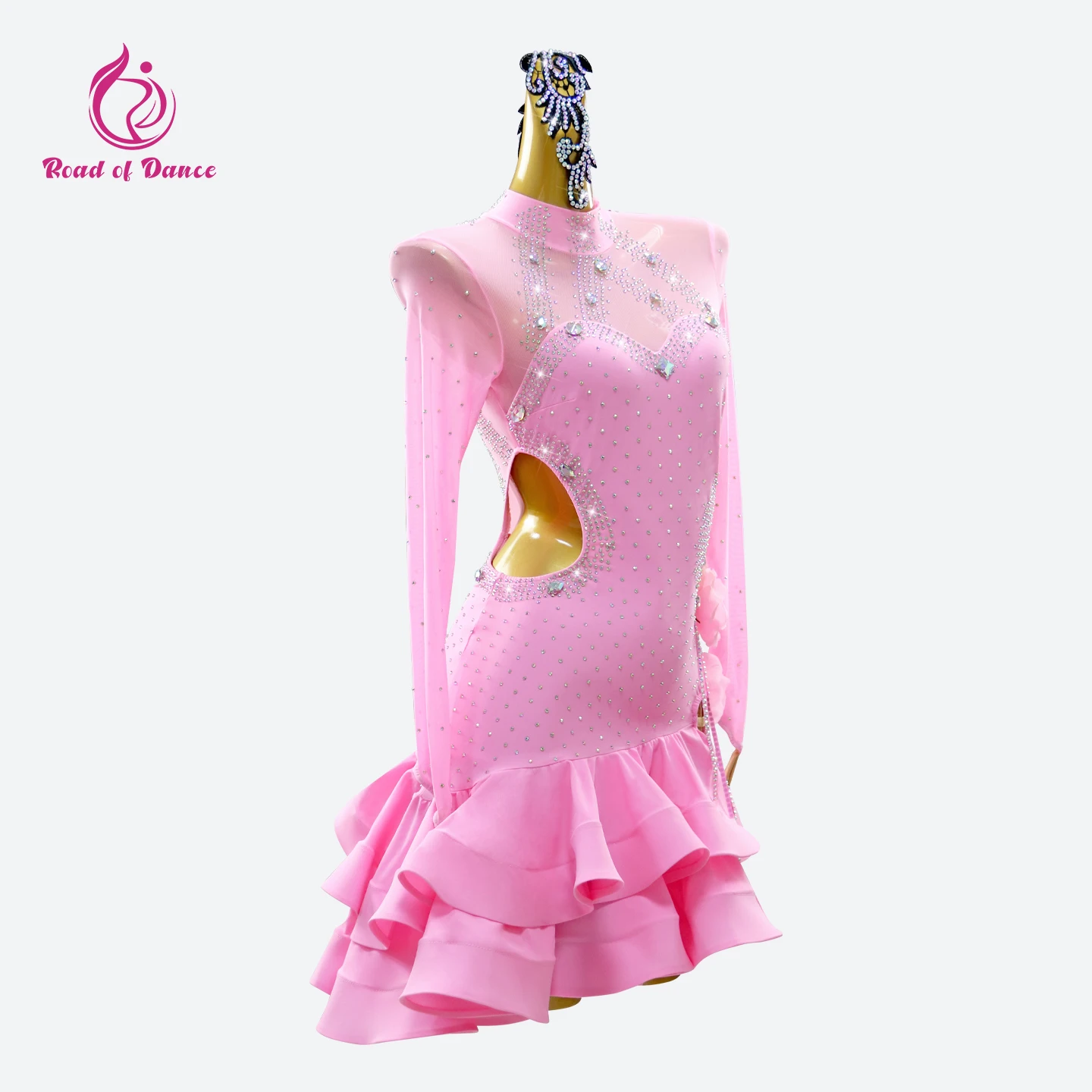 Costume de scène de danse latine pour femmes, robe de soirée, compétition pour filles, vêtements de danse de salle de bal, tenue de Sport américaine, 2025