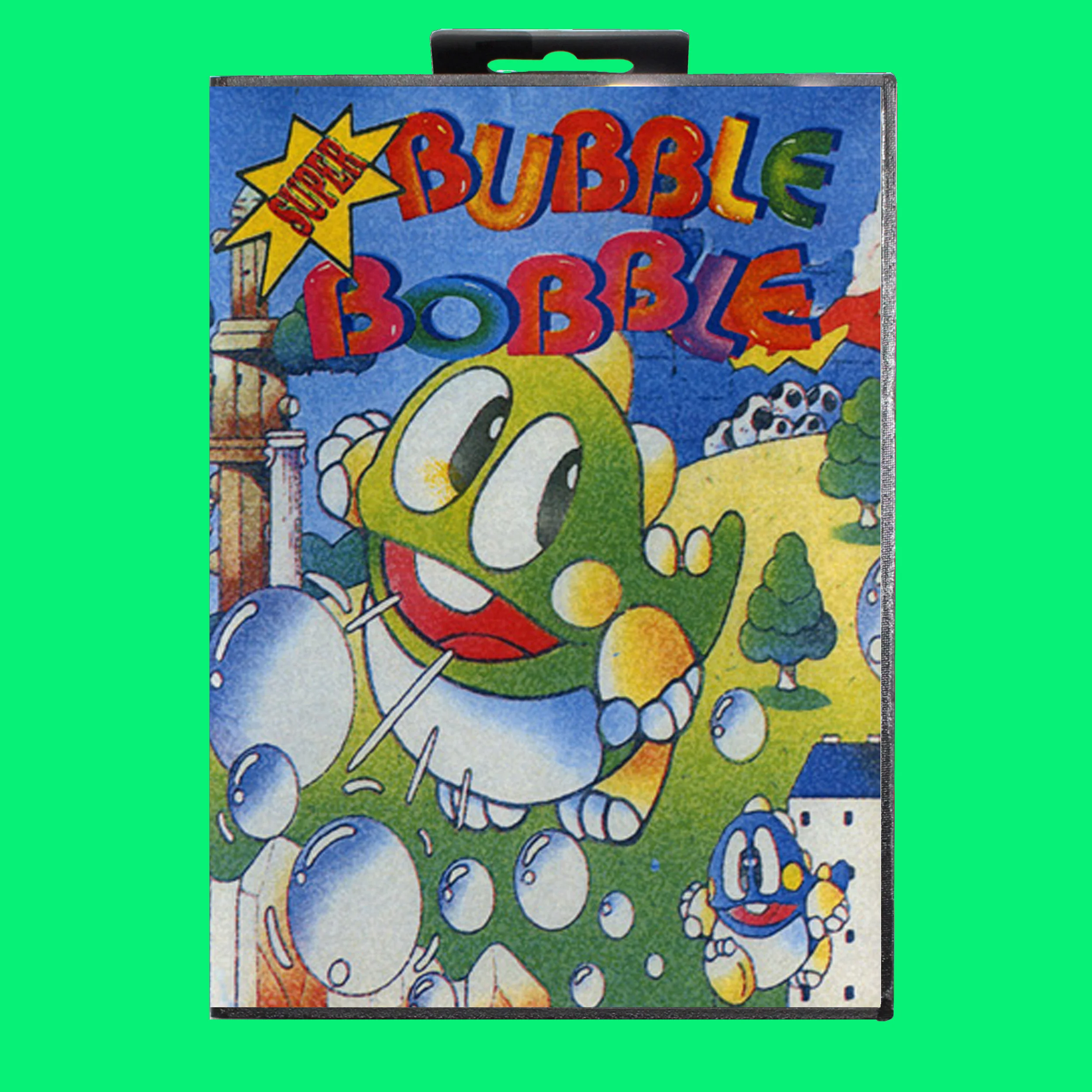 Super Bubble Bobble Game Cartridge 16bit MD Game Card With JP Cover Retail Box For Sega Mega Drive