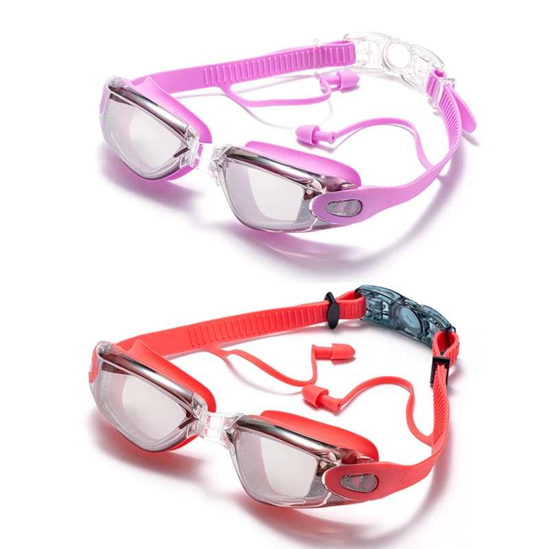 Swimming goggles -2-piece professional anti fog, leak proof, UV resistant, wide field of view, suitable for women, men