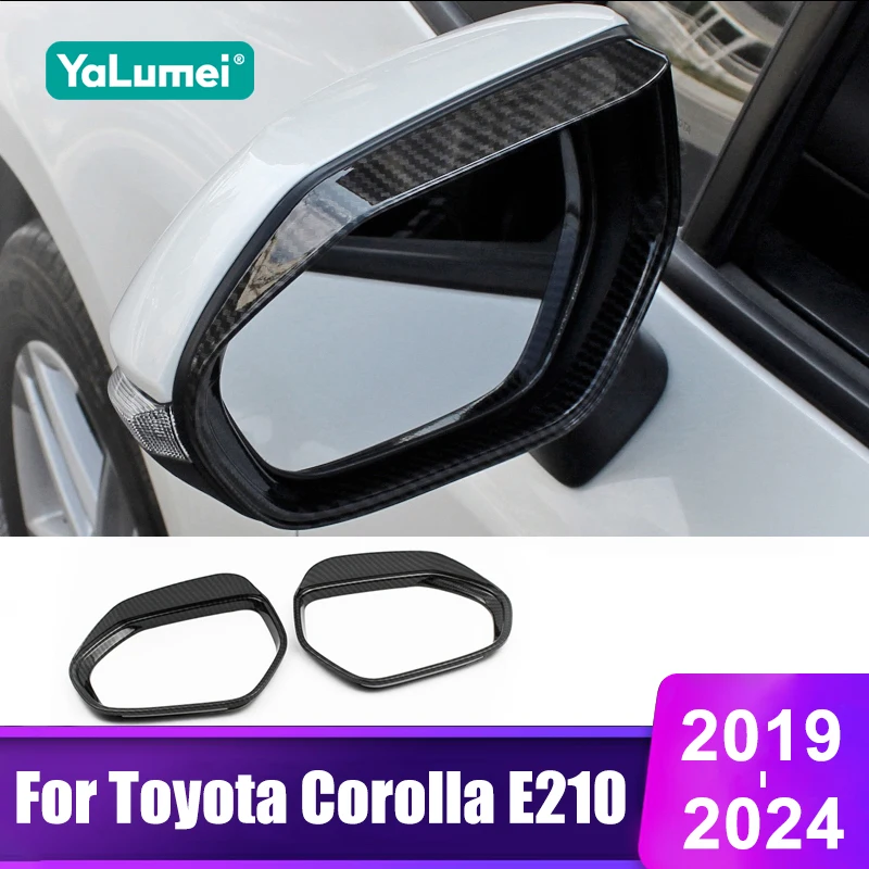 For Toyota Corolla E210 2019 2020 2021 2022 2023 2024 Hybrid Car Rearview Mirror Eyebrow Rain Protector Cover Accessories