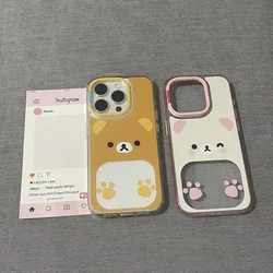 New Cute E-Easy Bear Couple Phone Case For Samsung Galaxy A55 A35 A25 A15 A05s A54 A24 A53 A33 A23 4G 5G Cartoon Y2K Back Cover