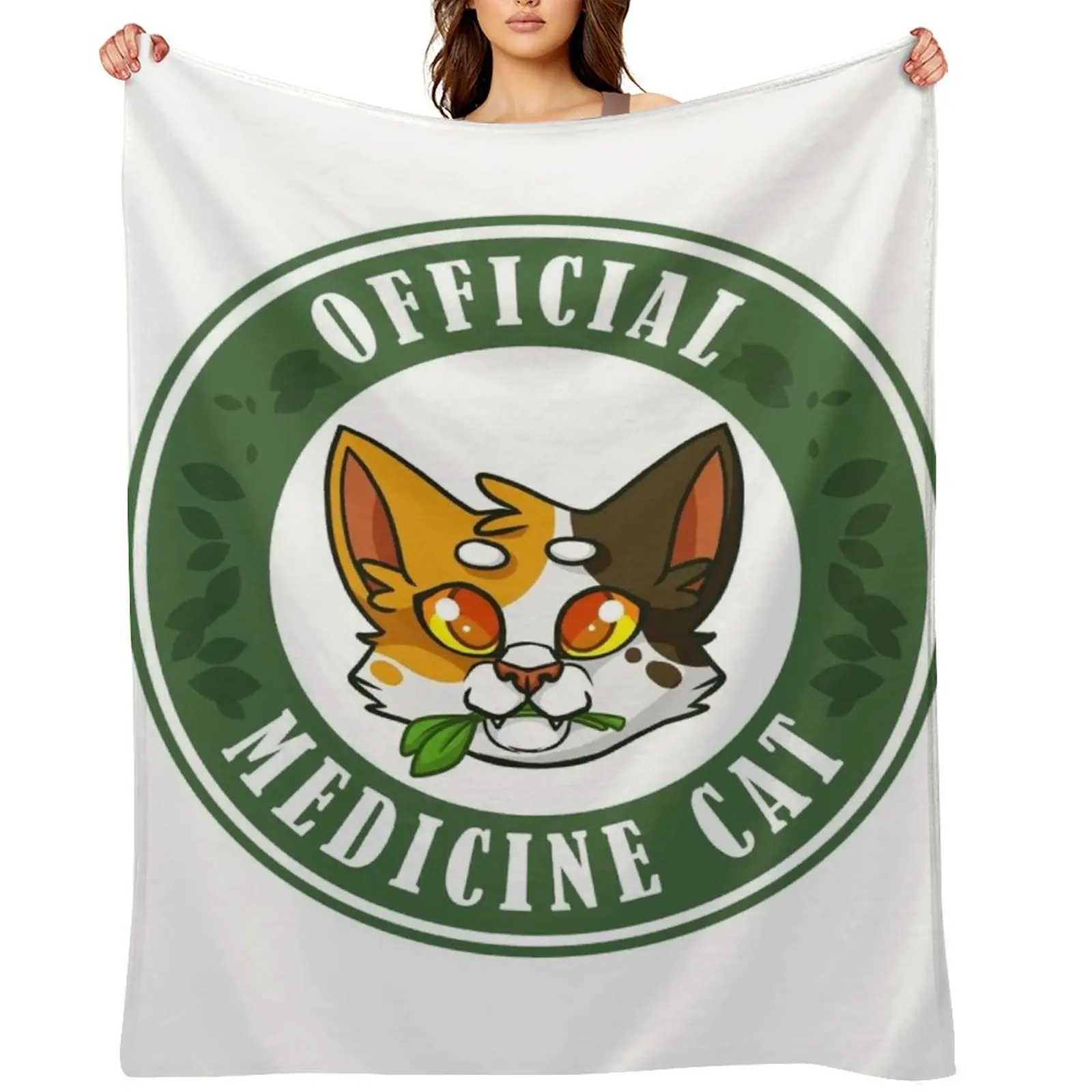 

Official Medicine Cat - Warriors Badge Throw Blanket Decorative Sofas Bed linens for babies Decorative Beds Blankets