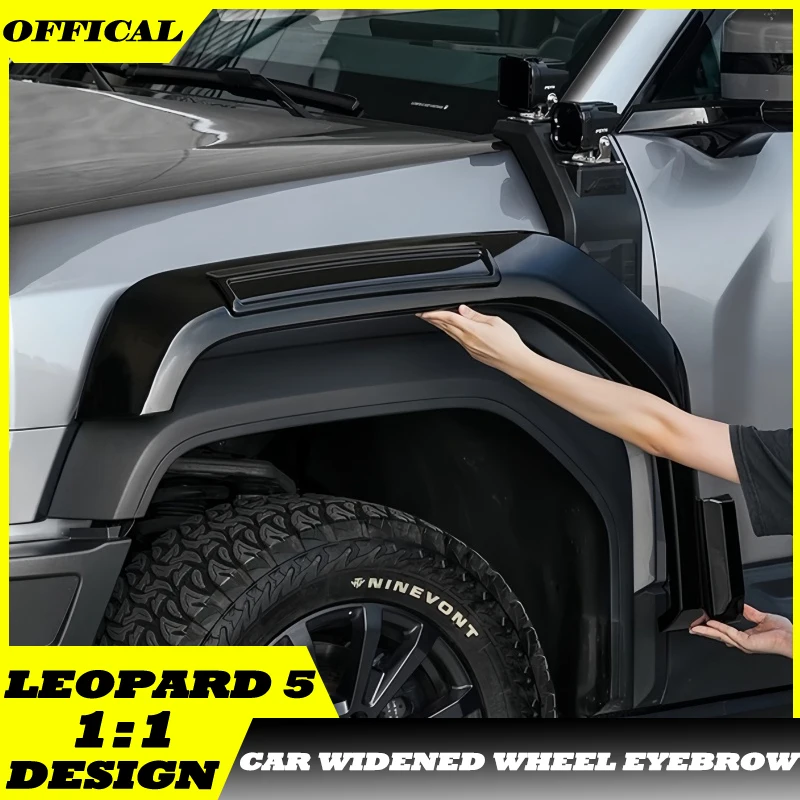 Fit for BYD Leopard 5 23-24 Car Widened Bright Black Wheel Eyebrow Modified Black Warrior Wide Body Wheel Eyebrow Upgrade Parts