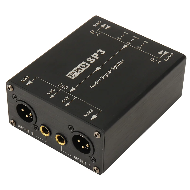 

B86B-XLR Balanced Switcher Audio Splitter 1 In 3 Out Single With Isolator 6.5+ XLR Output Adapter Audio Switching Device