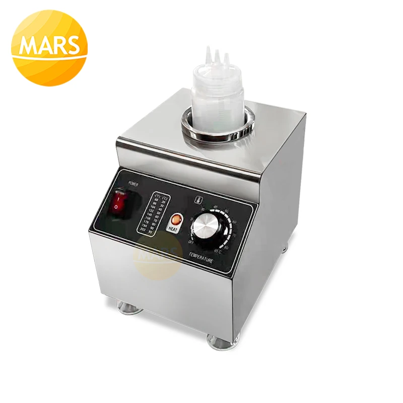 Comercial 1/2/3 garrafas molho mais quente chocolate queijo frutas engarrafamentos aquecimento máquina distribuidor melter