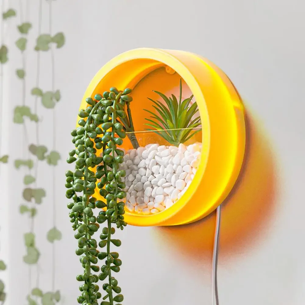 زارع نباتات دائري، ديكور متين، إبداعي مانع للتسرب، أنماط مائية معلقة لتزيين جدران الشرفة