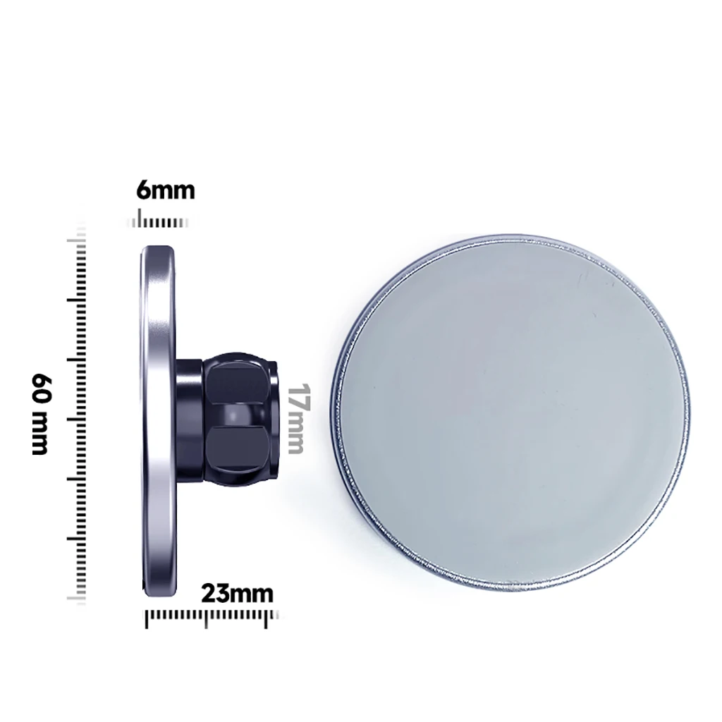 Aluminum Magnetic Base for iPhone 16 15 14 for Magsafe 17mm Ball Head Socket Mobile Phone Bracket Magnet Holder Cell Phone Stand image 3