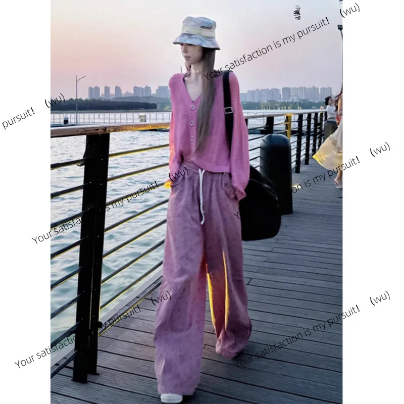 

Вязаный кардиган с цветочным принтом, широкий костюм, женский осенний новый жареный уличный возраст, снижение темперамента, повседневный