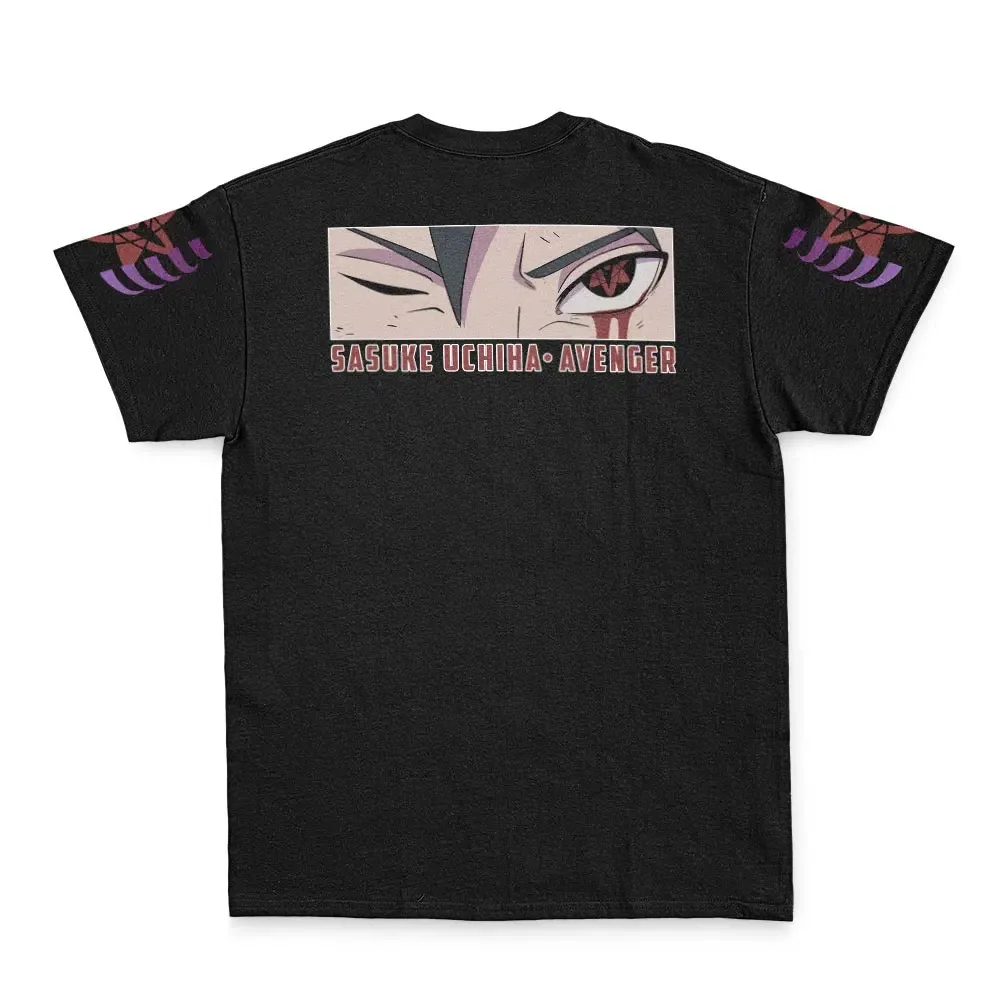 Naruto Sasuke Uchiha Avenger Anime Graphic Print T-Shirt Family Summer Adult Kids Casual T-Shirt Breathable Quick Dry Streetwear