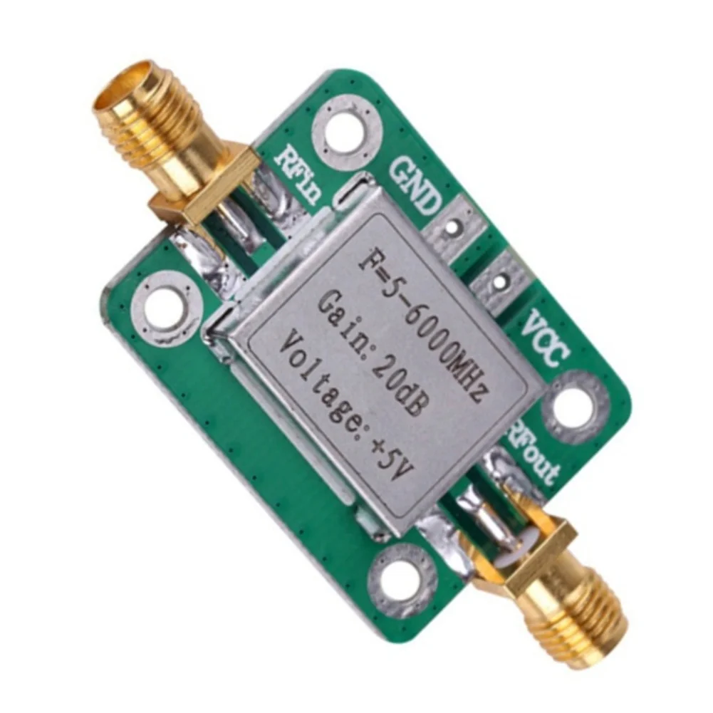 Ultra-Wideband For Amplifier for 5MHz to 6GHz Applications with For SMA Interface 20dB Gain and +21dBm Output Power Capability