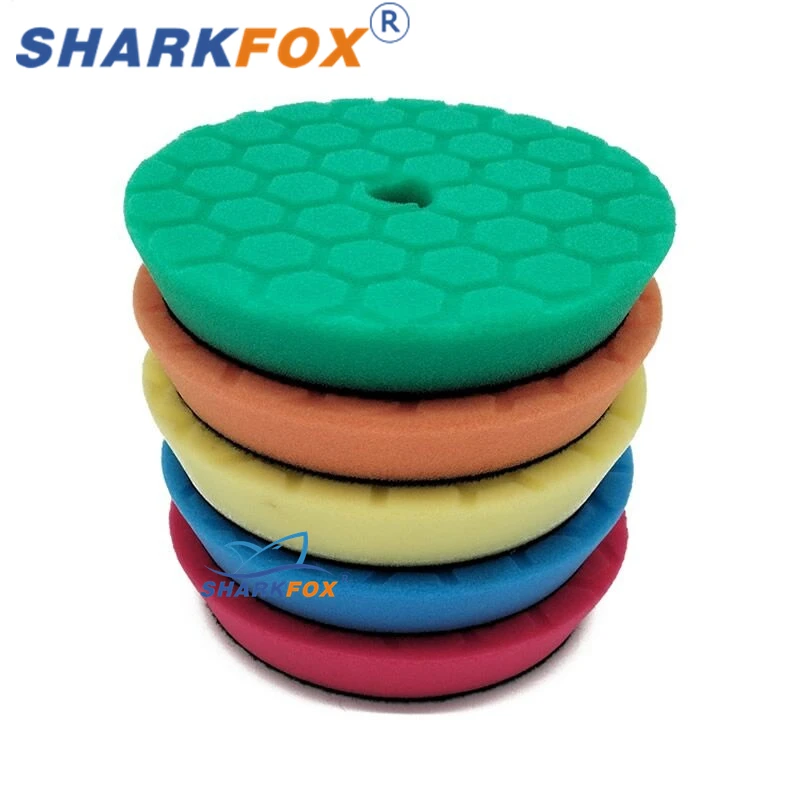 Sharkfox 5/6 polegada almofada de polimento de cera de carro disco de polimento ferramentas de reparo de cuidados automotivos almofadas de cera para detalhamento de carro composto de buffer