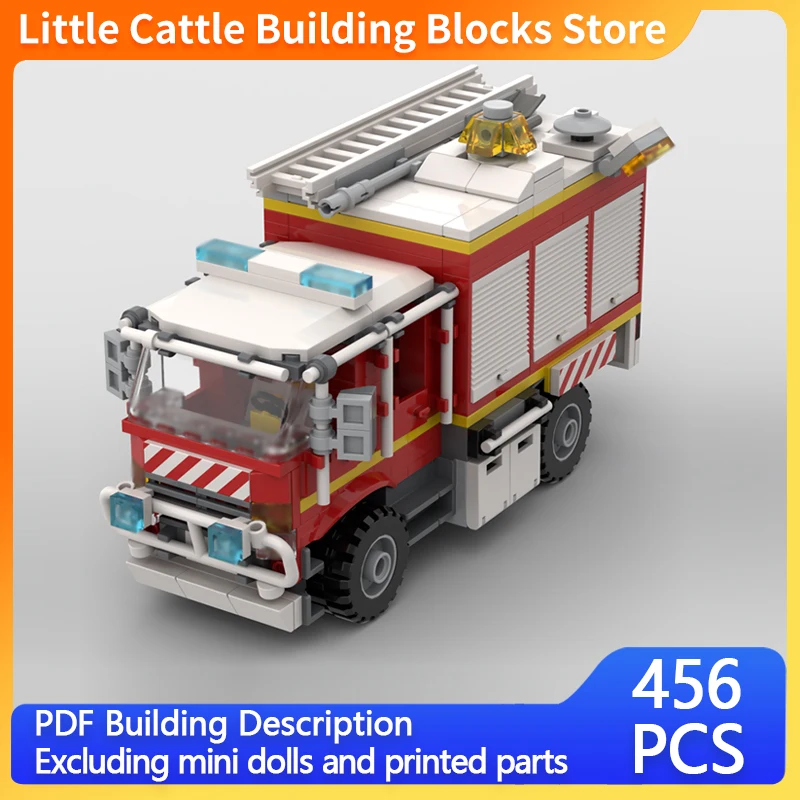 Urban Rescue Vehicles Model MOC Building Bricks Fire Off-Road Truck Modular Technology Gifts Holiday Assemble Children Toys Suit