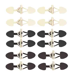 8Pcs Duffle Coat Jacket Buttons Fasteners Horn Toggle for Overcoat Decor DIY Shawl Clothes Sewing Accessories
