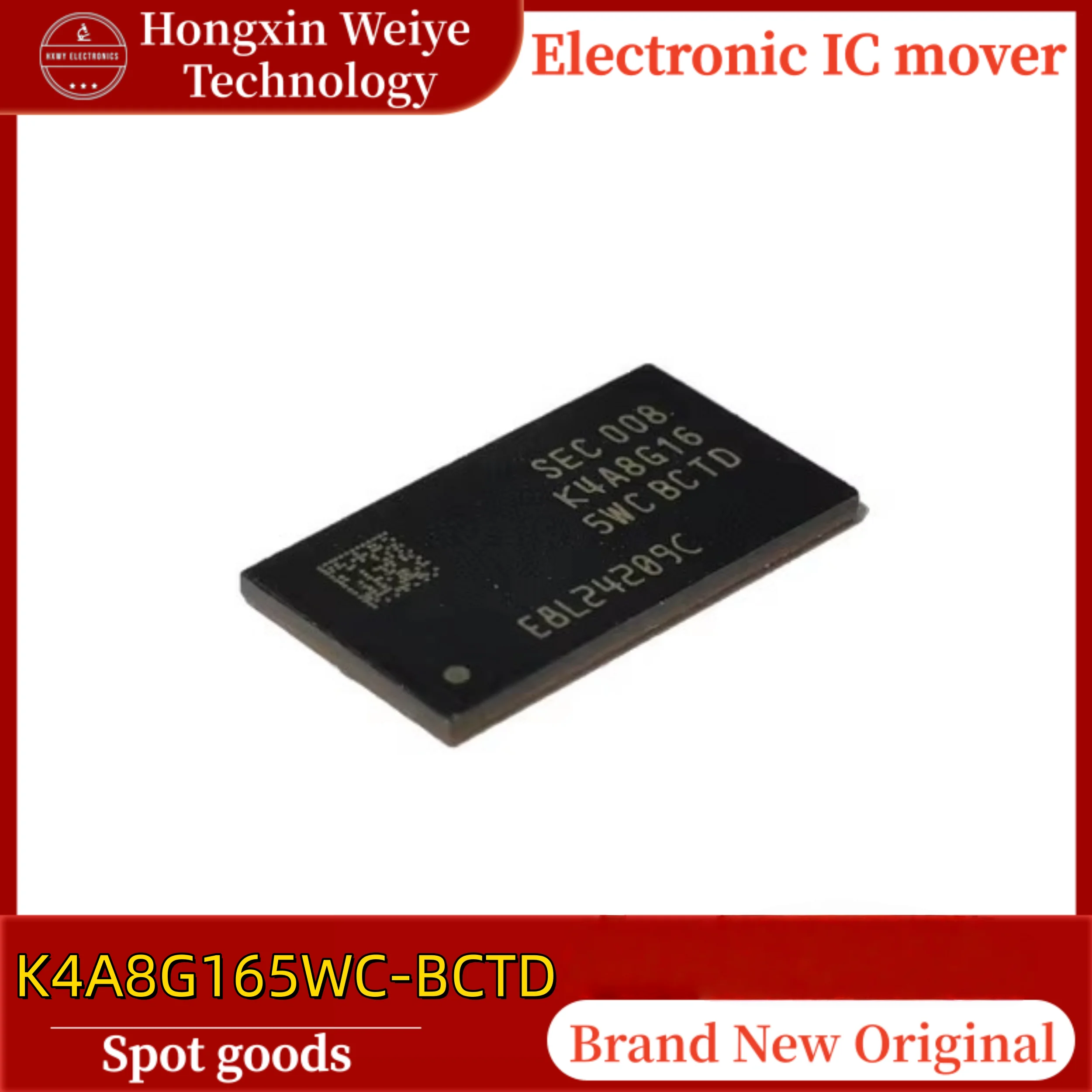 2/5/10 PCS K4A8G165WC-BCTD K4A8G165WC   FBGA-96 DDR 1.14V~1.26V Memory IC Brand New In Stock Fast  Shipping