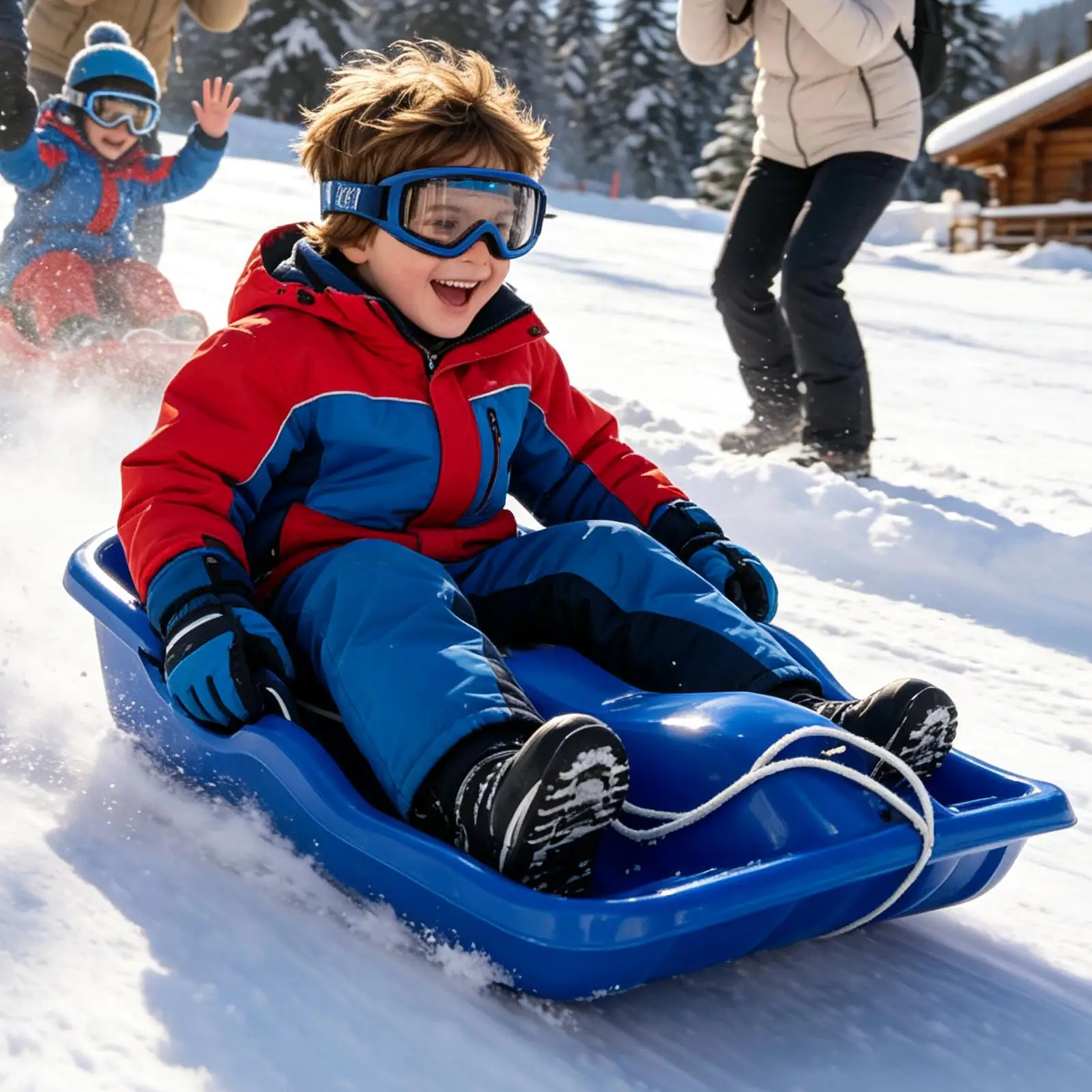 sand sledding board Outdoor children's skis Outdoor Snow Sled  Winter Toboggan Sled Pull Board Sliding Board Double sleds