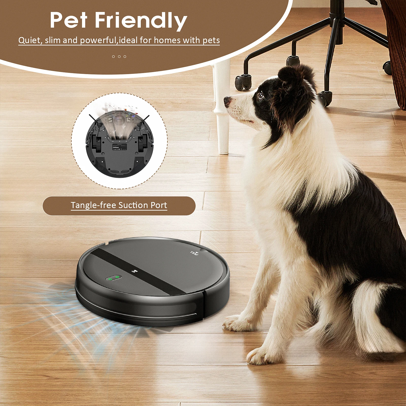 RAYFURN G20 Robot Vacuum 6000Pa 3in1 Mop & Sweep Smart WiFi/App Control Auto-Clean & Charge Pet Hair Z-Path Anti-Drop/Climb