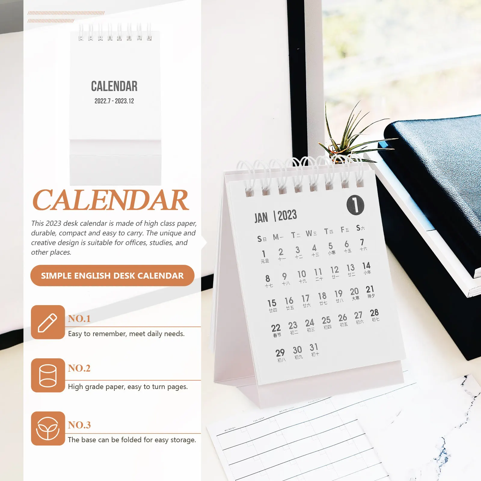 

Мини-настольный календарь на 2023 год, декоративный, небольшой, с простым дизайном, устойчивой конструкцией, для офиса и учебы.
