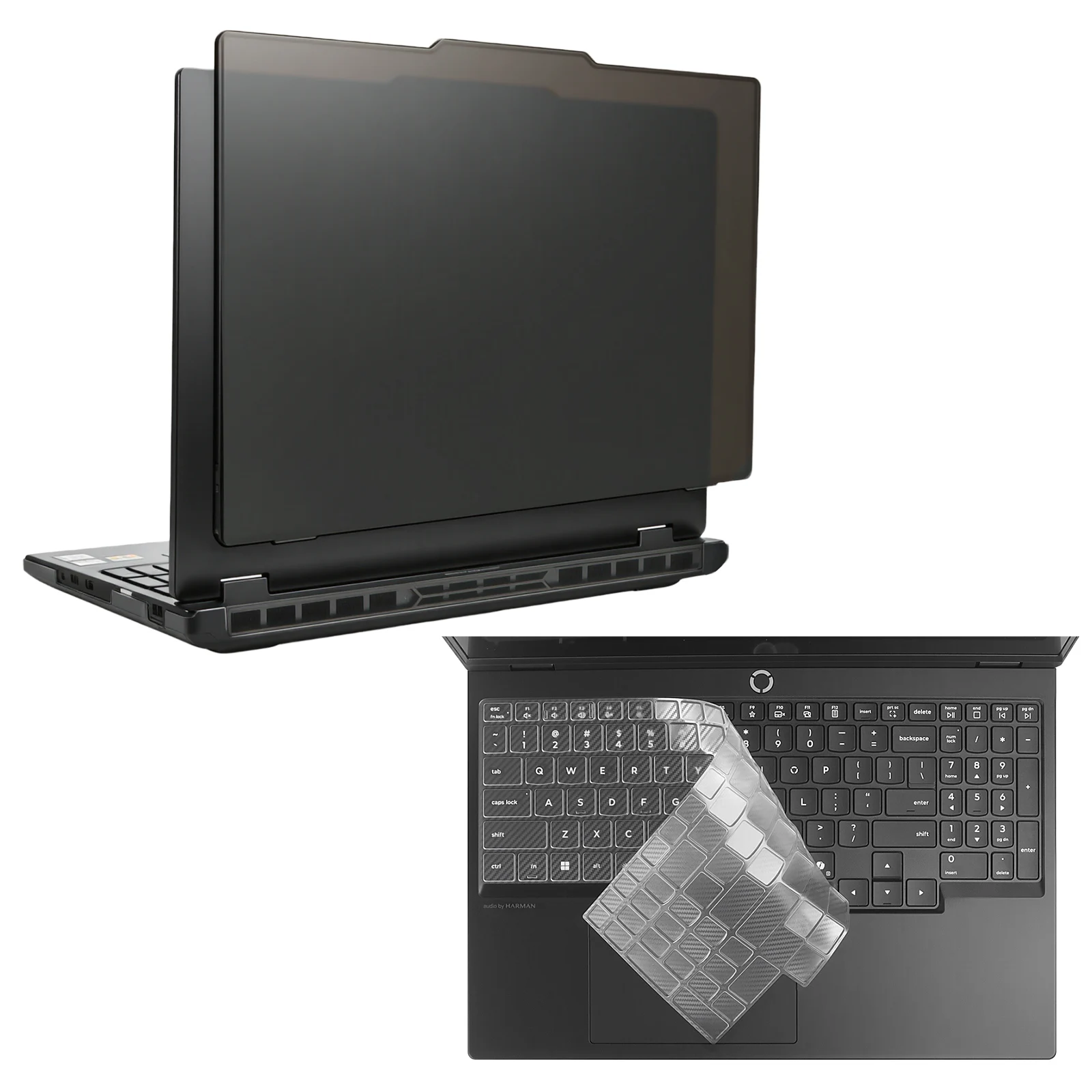 Black Laptop Case For 2025 Lenovo Legion Pro 5/Pro 7 Drop-proof Hard Shell Computer Accessories Y7000P Y9000P Protective