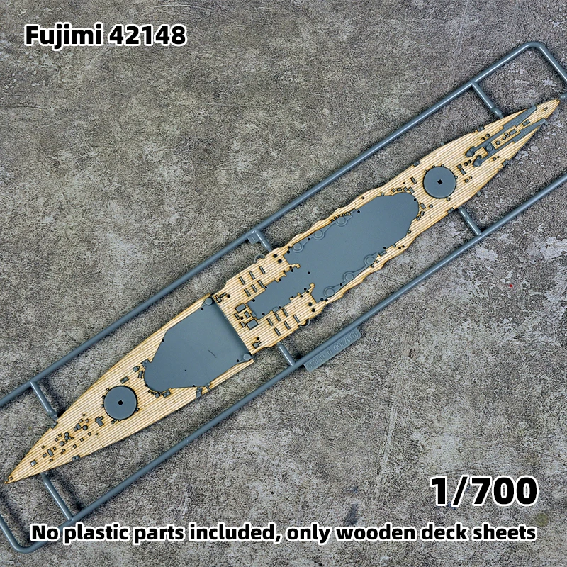Model Upgrade Parts Laser Cut Wooden Deck Sheet with Self-Adhesive Anchor Chain for 42148 43131 Fujimi IJN Nagato 1/700