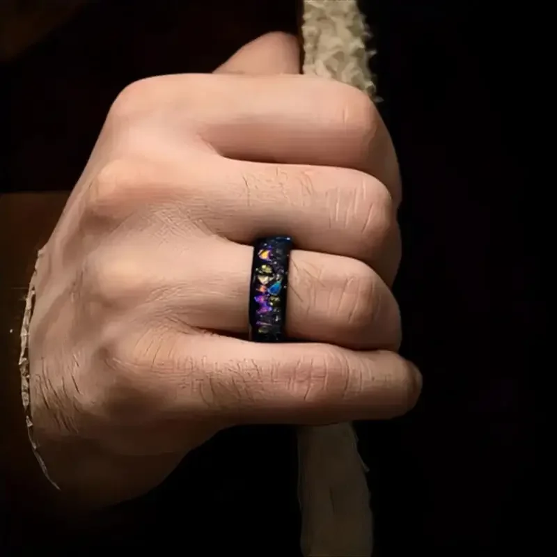 Men\'s and Women\'s Galaxy Nebula Space Wedding Ring Customization - Engagement/anniversary Ring - Men\'s and Women\'s Ring,