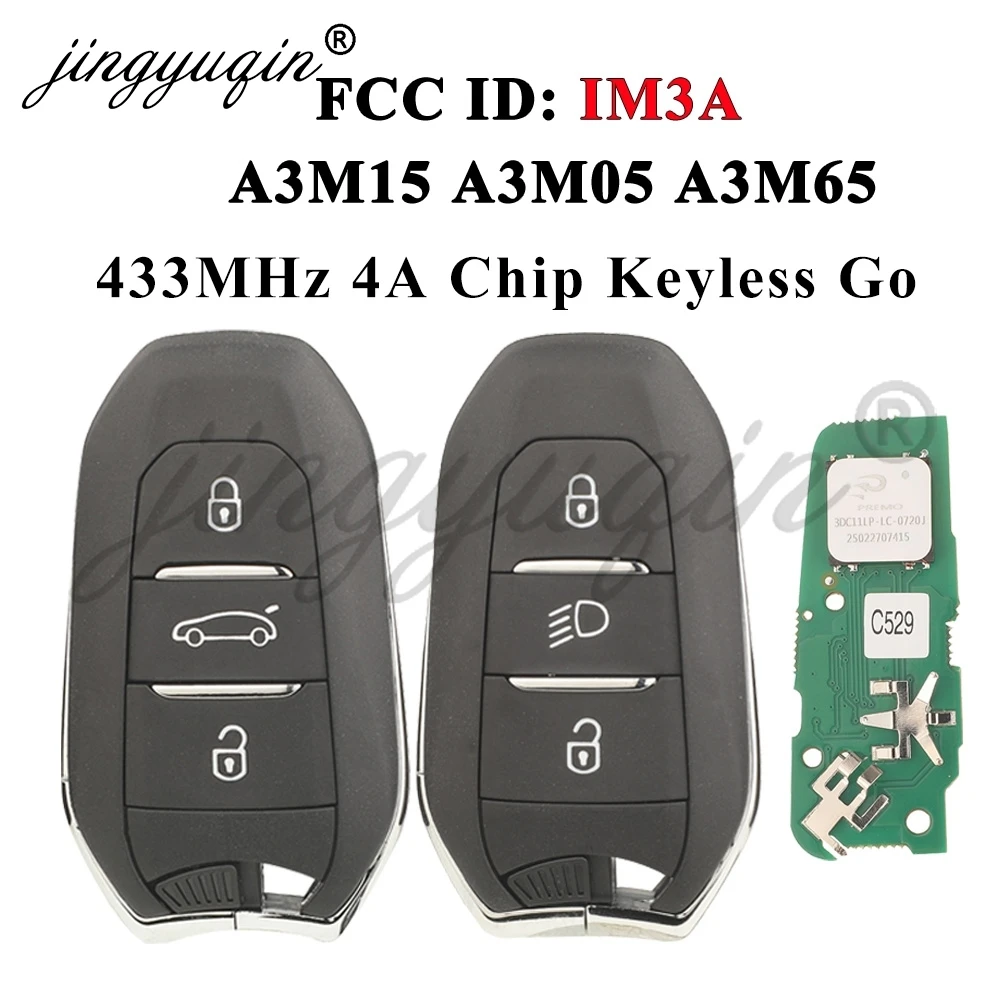IM3A 433MHz 4A Car Remote Key For Citroen C3 C4 DS7 Peugeot 307 308 3008 508 5008 Vauxhall Opel Grandland X Astra/Corsa 2021+