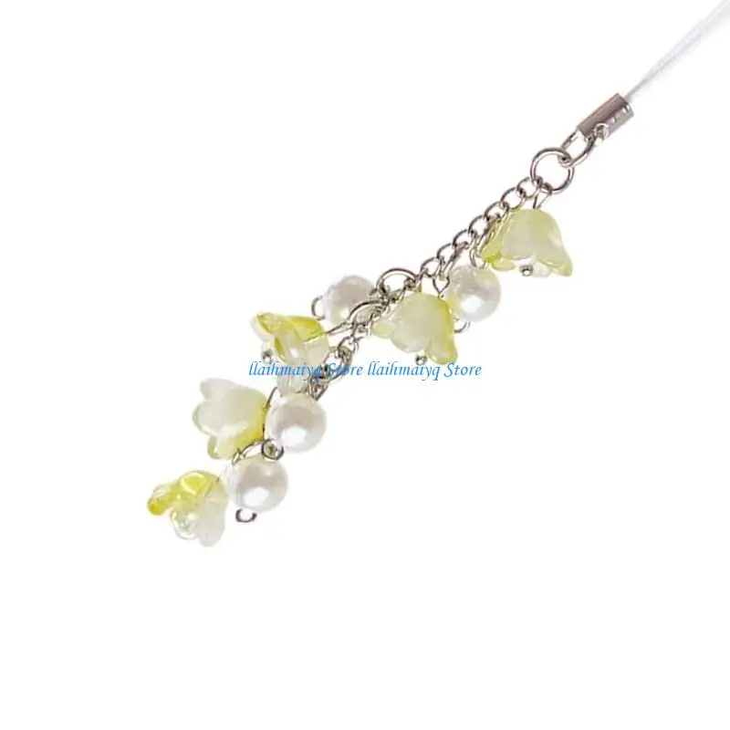 573B Flower Phone Charm Camera Pendant Lilys of the Valley Pendant Bag Accessory