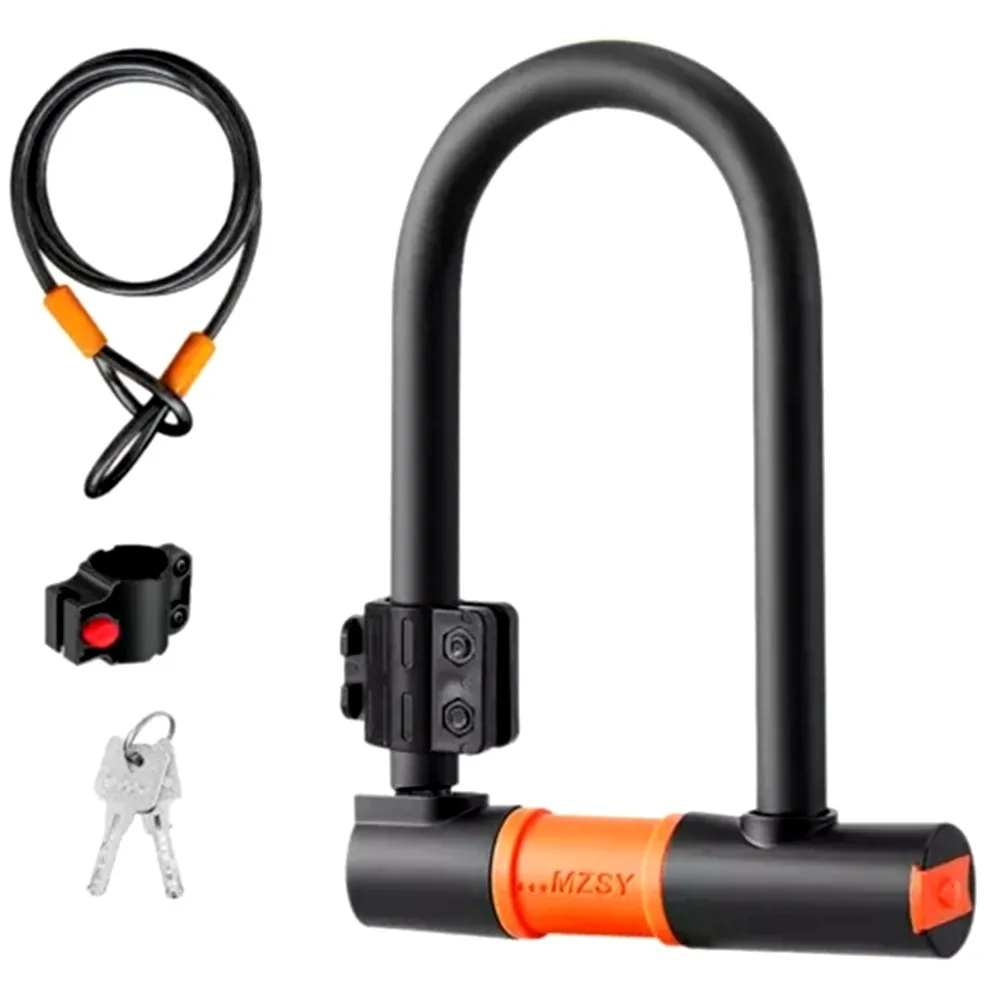 1.2m serrure de vélo en forme de U vélo sécurité câble en acier antivol moto vtt vélo de route serrure câble câble accessoires de cyclisme