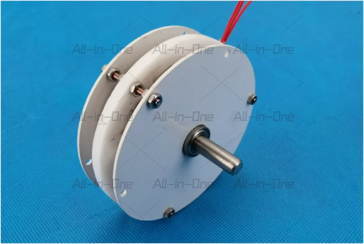 50W disc type ironless three-phase permanent magnet brushless generator DIY low speed and low resistance, high efficiency