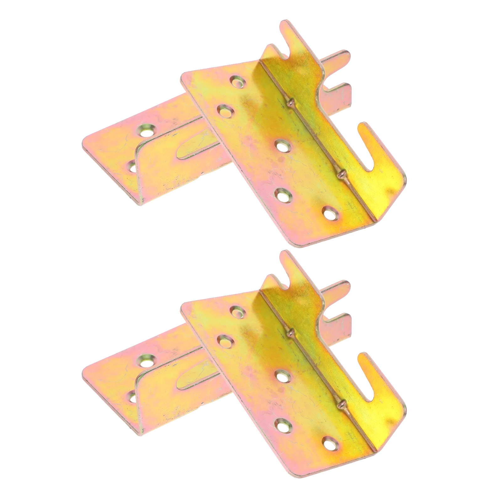 

4 Pcs Bed Connector Rail Supports Frames Wooden Mounts Corner Fittings Riser Slot Connectors Board Bracket Iron Hinge Hardware