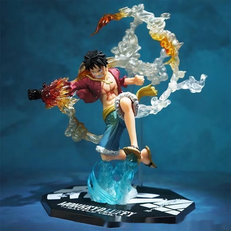 Figurine Anime da 18cm un pezzo rufy con effetti speciali fantastici ornamento da tavolo decorazioni per soggiorno giocattoli regali di compleanno