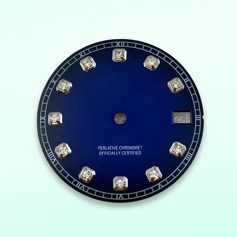 28.5mm Dial Diamonds  S Dial  NH35 Sunray Dial Watch Modification Accessories Fit NH35 Japanese Automatic Movement