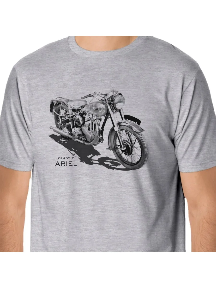 RetroArt Classic Ariel Motorcycle Inspired Rider Motorcyclist T-Shirt. Summer Cotton Short Sleeve O-Neck Mens T Shirt New S-3XL